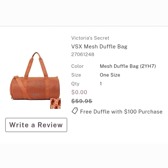 VS Mesh Duffle Bag - Picture 2 of 3